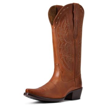 Ariat Heritage X toe Elastic φαρδια Calf Western Boot κοκκινα καφε | 77R9qGv1