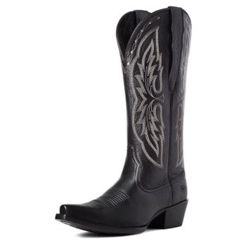 Ariat Heritage X toe Elastic φαρδια Calf Western Boot μαυρα | c0yyPzcb