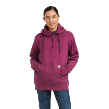 Ariat Rebar Skill Set 1/2 Zip Hoodie μωβ | OugCBpWG