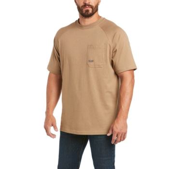 Ariat Rebar βαμβακερα Strong T-Shirt Χακί | mQNu6MAc