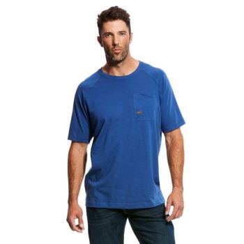 Ariat Rebar βαμβακερα Strong T-Shirt μπλε | rmaM7AIS