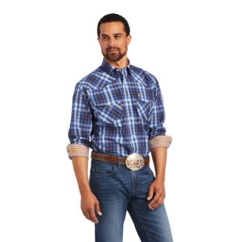 Ariat Relentless Inexorable Stretch κλασικα Fit Snap Shirt μπλε | 1XY5ibBl