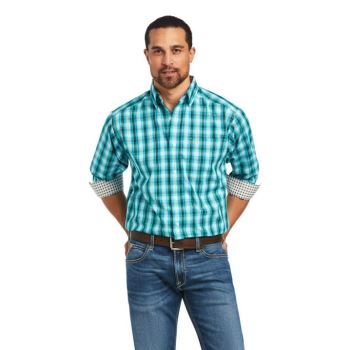 Ariat Wrinkle Free Hank κλασικα Fit Shirt Bachelor Button | 6sXWuDa6