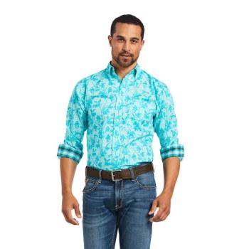 Ariat Wrinkle Free Hassan Fitted Shirt Ceramic | FBxixDSC